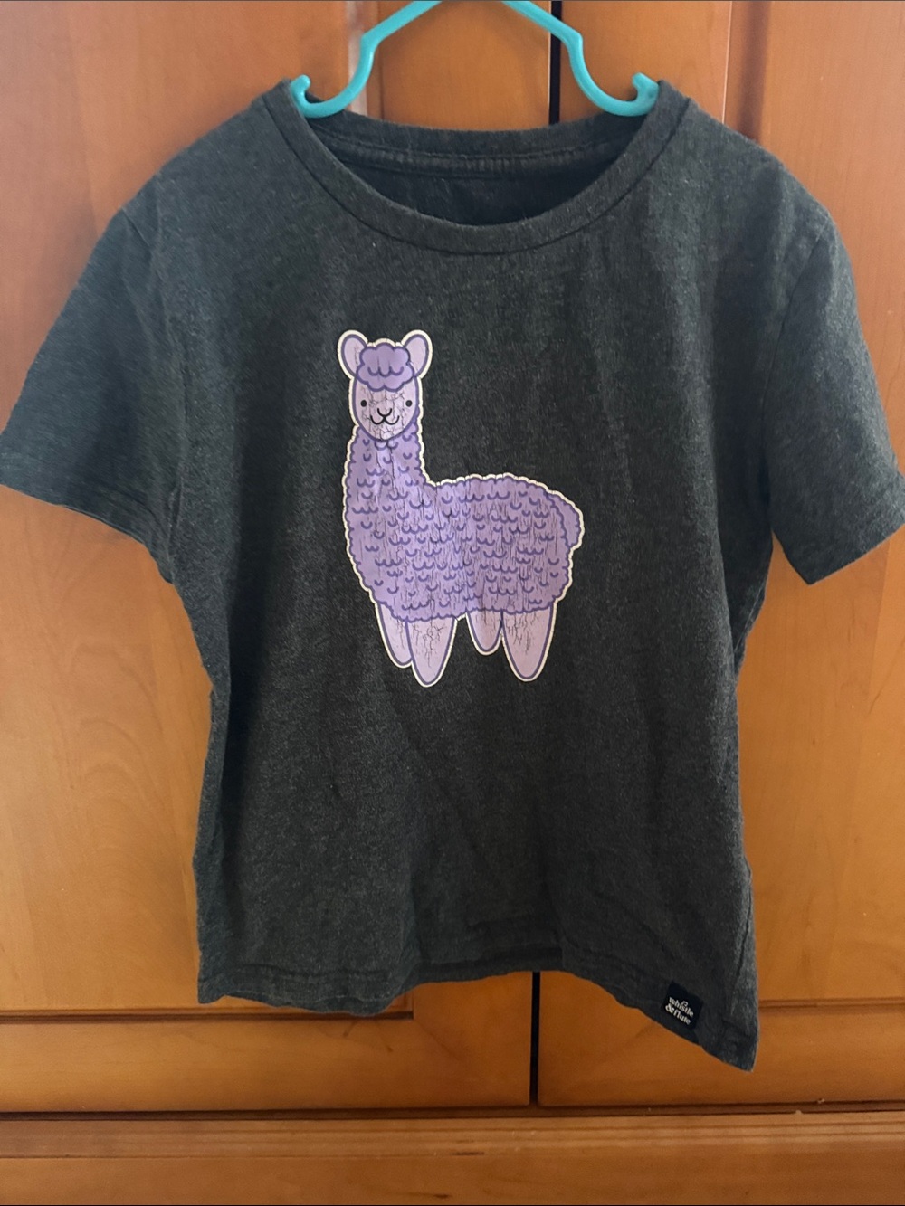 Whistle & Flute Kids Graphic Tee with Purple Llama (7-8Y)